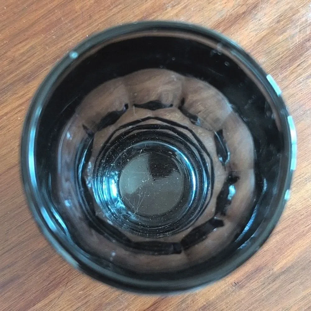 Vintage Anchor Hocking Georgian Smoke Glass 12 ounce Flat Tumbler, Set of 6